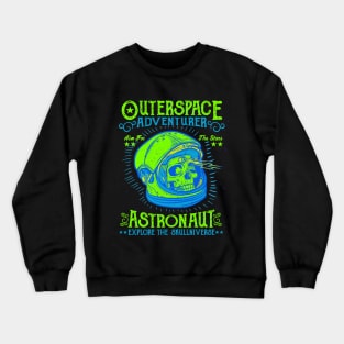 Outtaspace Adventured Astronaut Skull Crewneck Sweatshirt